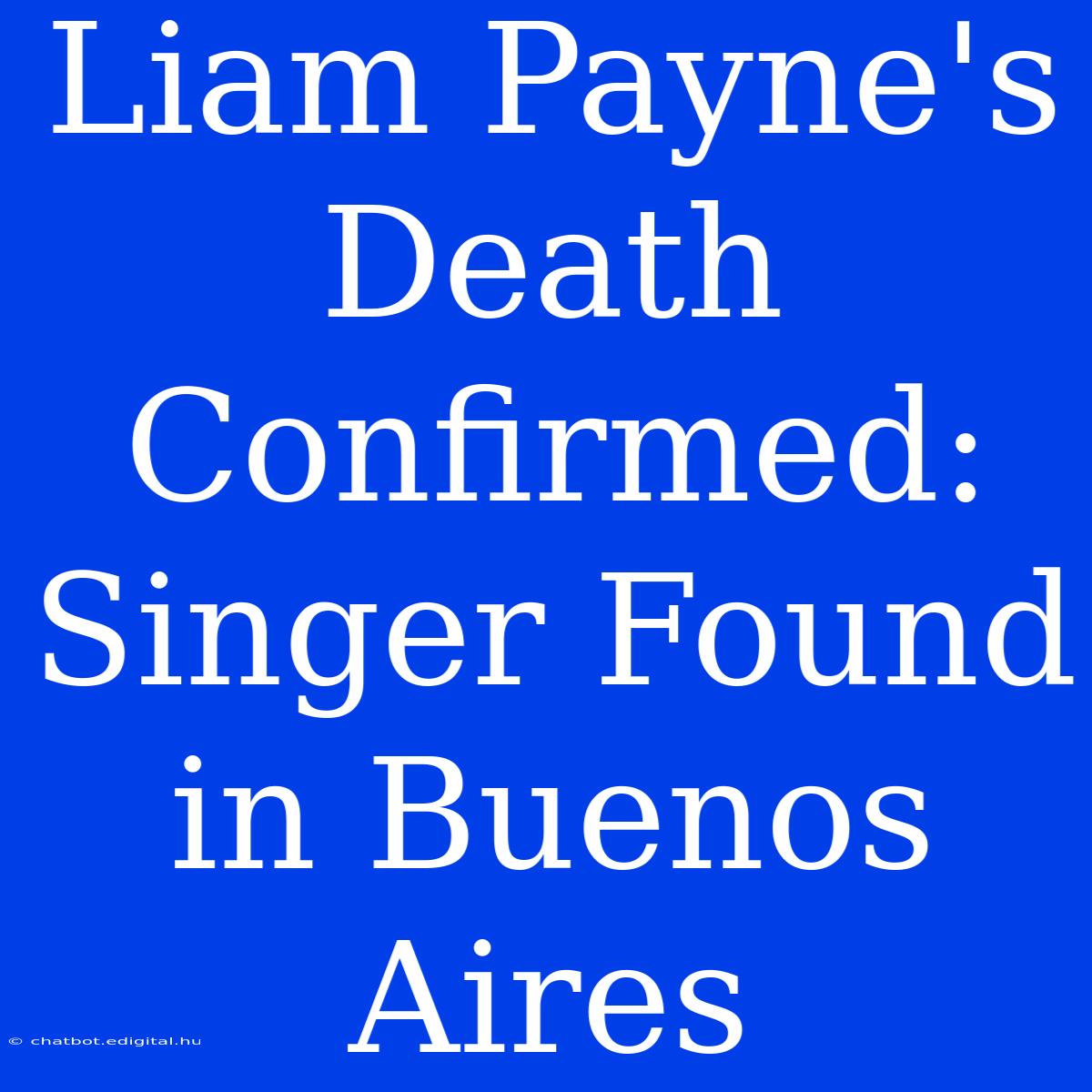 Liam Payne's Death Confirmed: Singer Found In Buenos Aires 