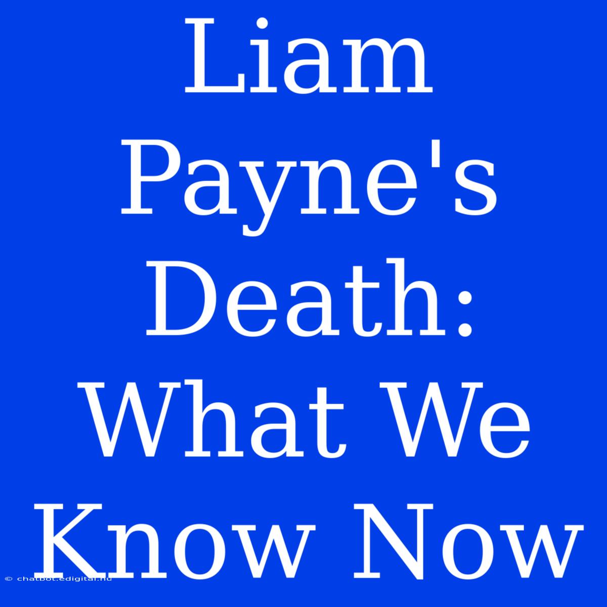 Liam Payne's Death: What We Know Now