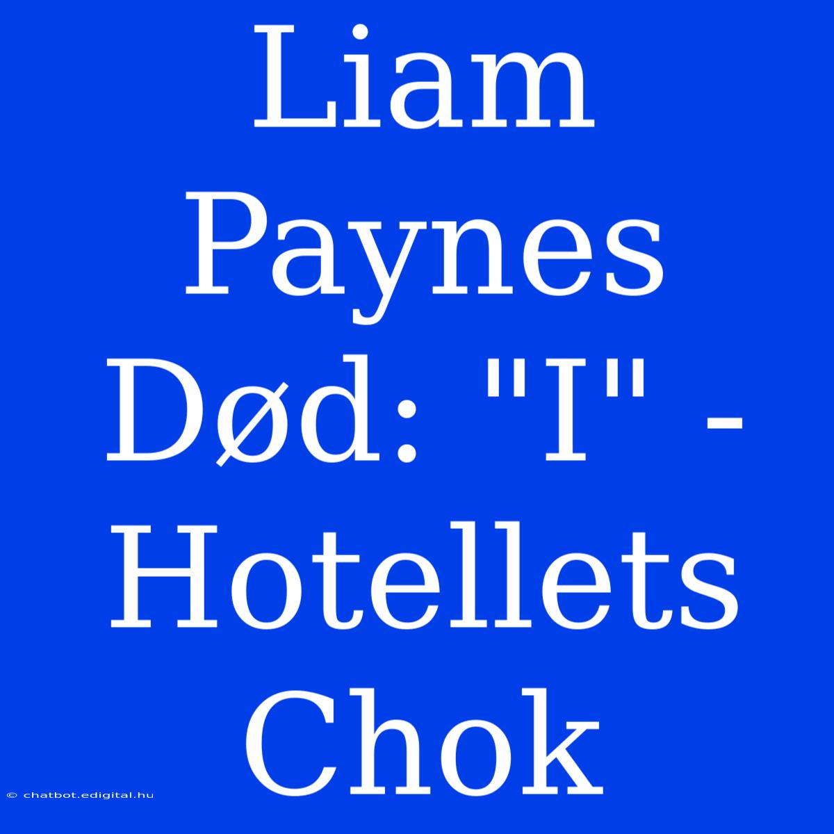 Liam Paynes Død: 