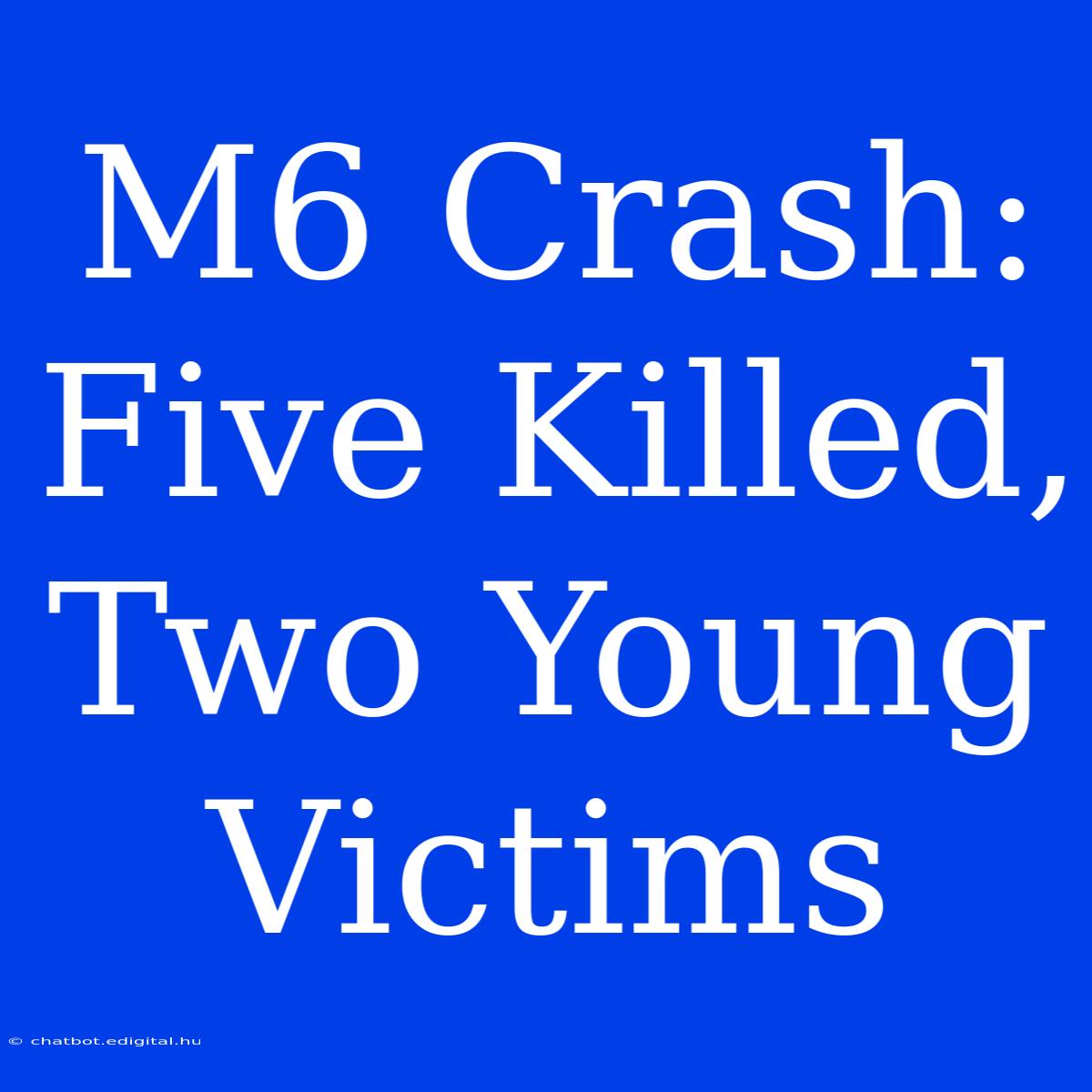 M6 Crash: Five Killed, Two Young Victims