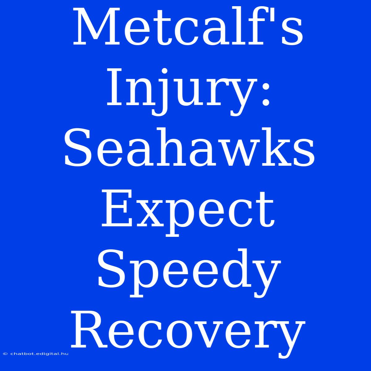 Metcalf's Injury: Seahawks Expect Speedy Recovery