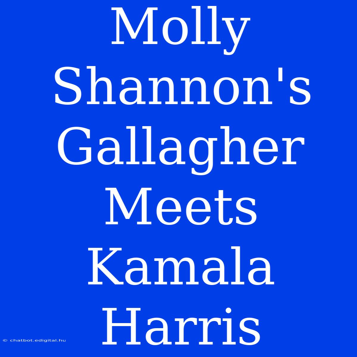 Molly Shannon's Gallagher Meets Kamala Harris