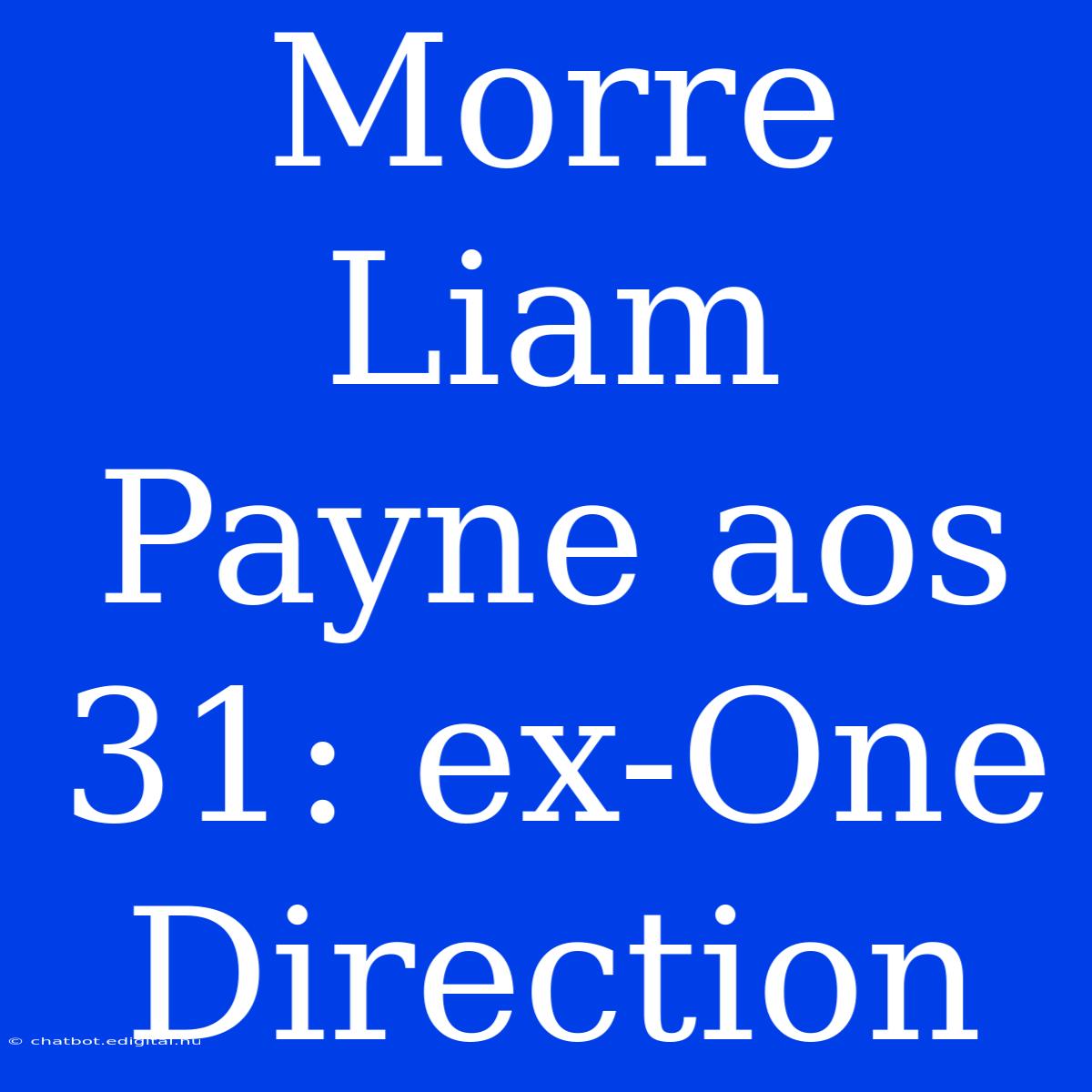 Morre Liam Payne Aos 31: Ex-One Direction