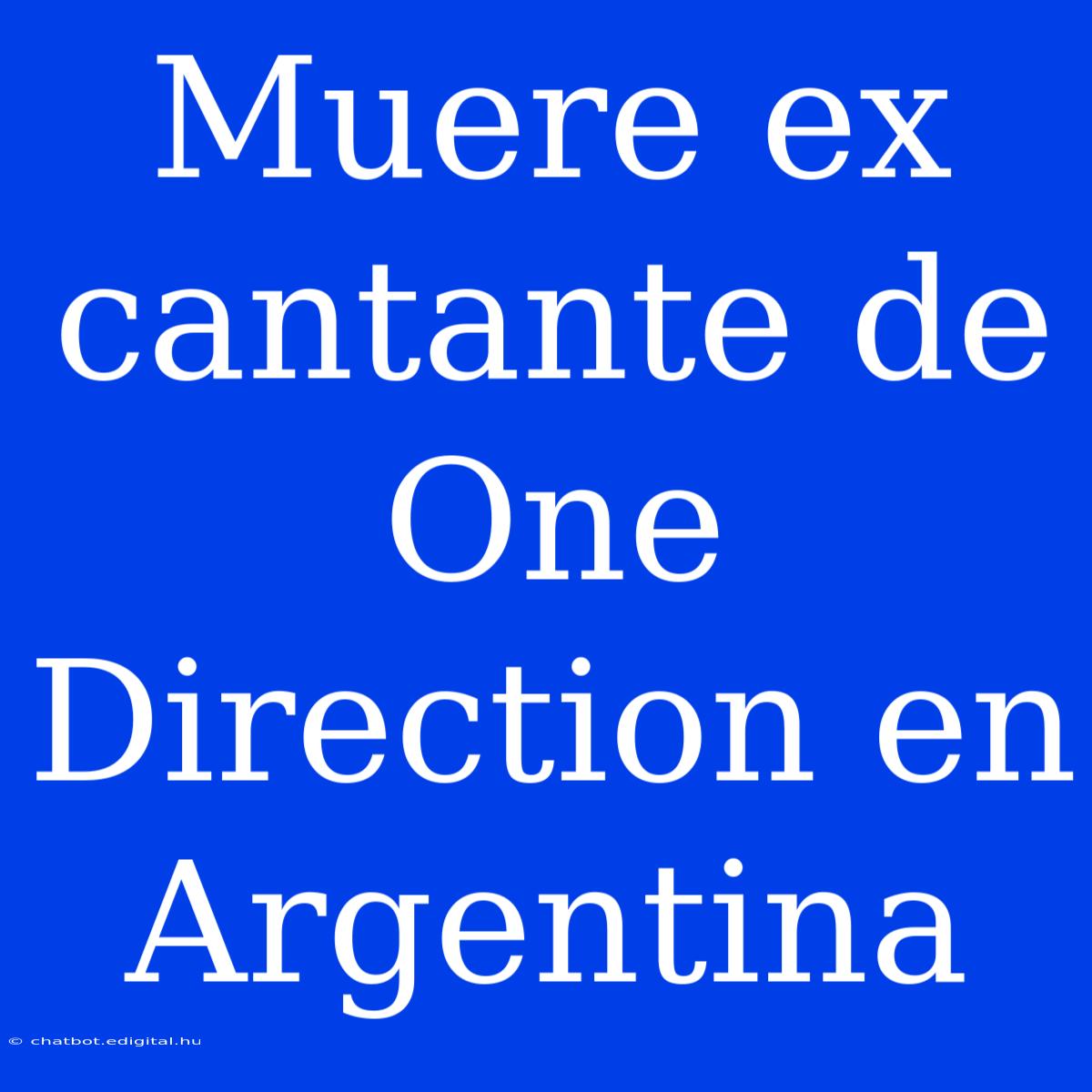 Muere Ex Cantante De One Direction En Argentina