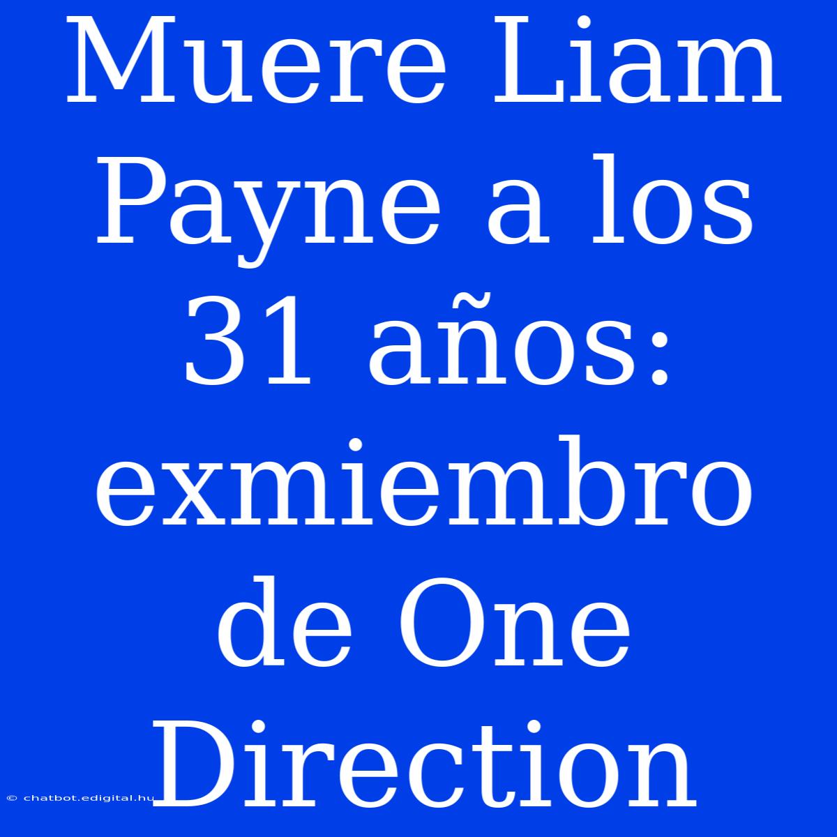 Muere Liam Payne A Los 31 Años: Exmiembro De One Direction