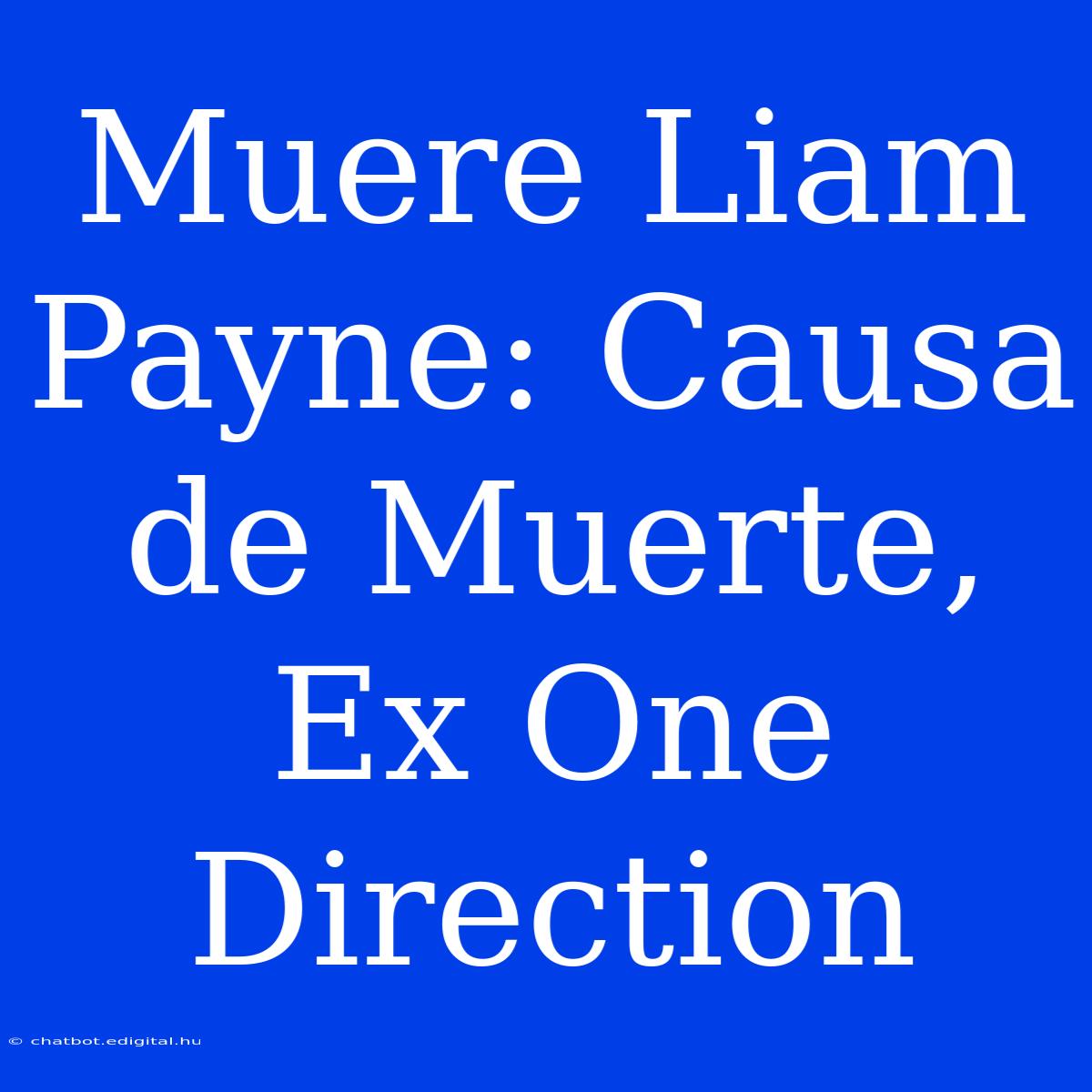 Muere Liam Payne: Causa De Muerte, Ex One Direction