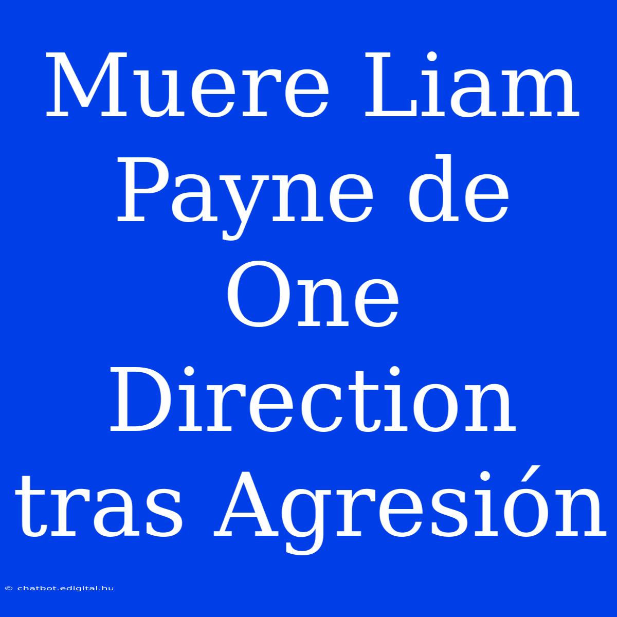 Muere Liam Payne De One Direction Tras Agresión