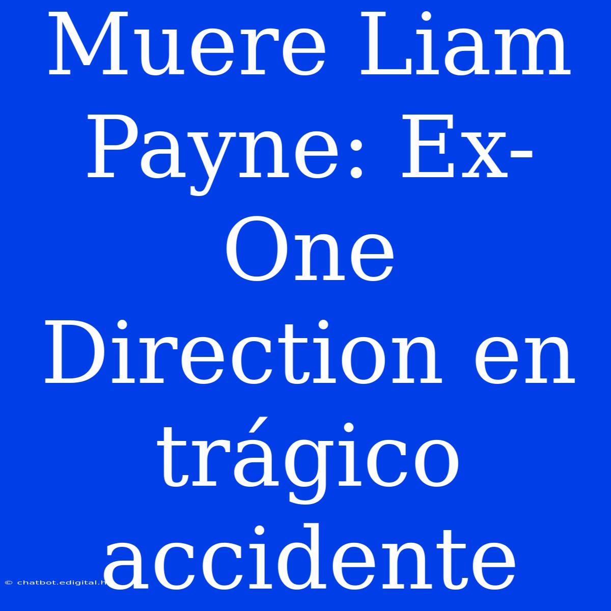 Muere Liam Payne: Ex-One Direction En Trágico Accidente