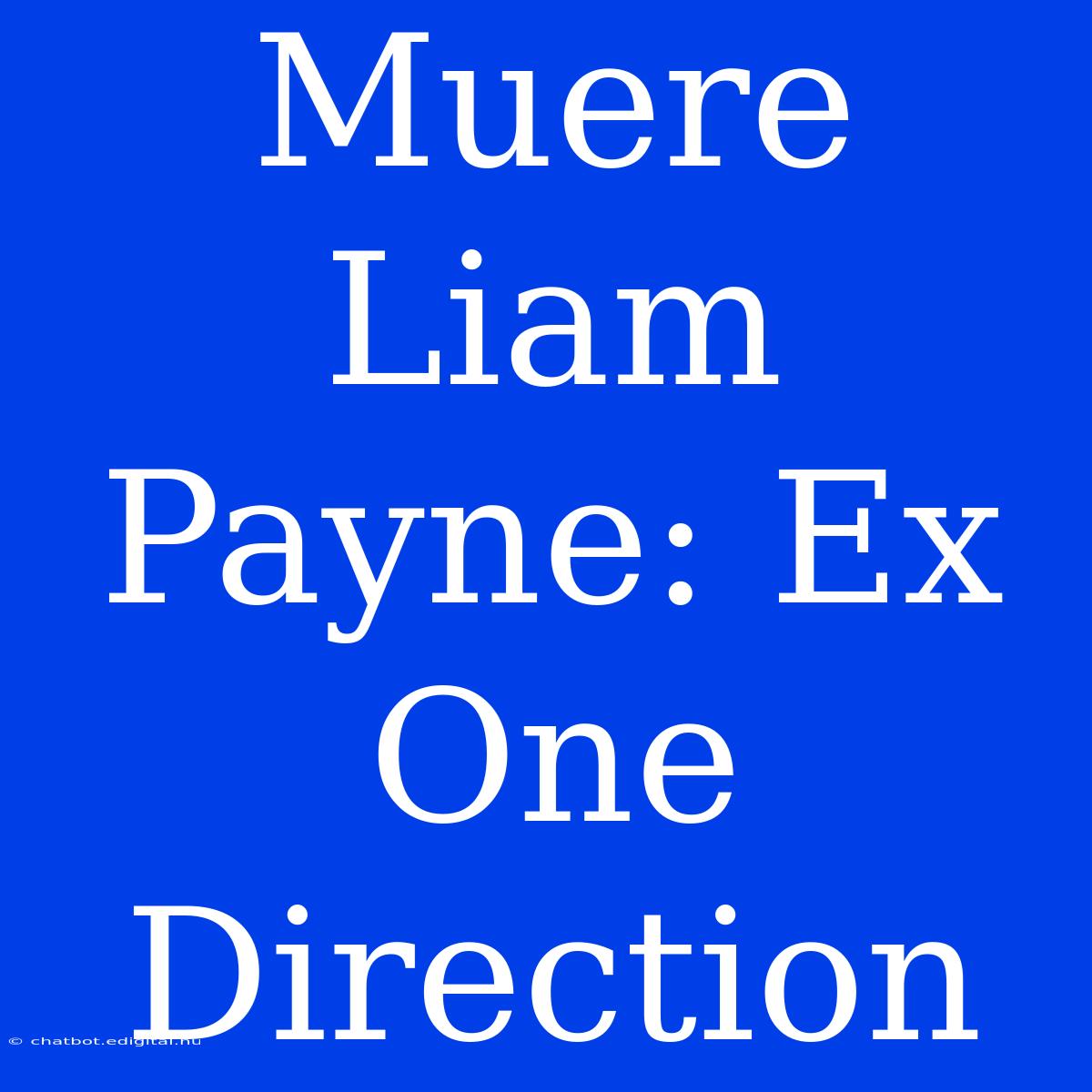 Muere Liam Payne: Ex One Direction