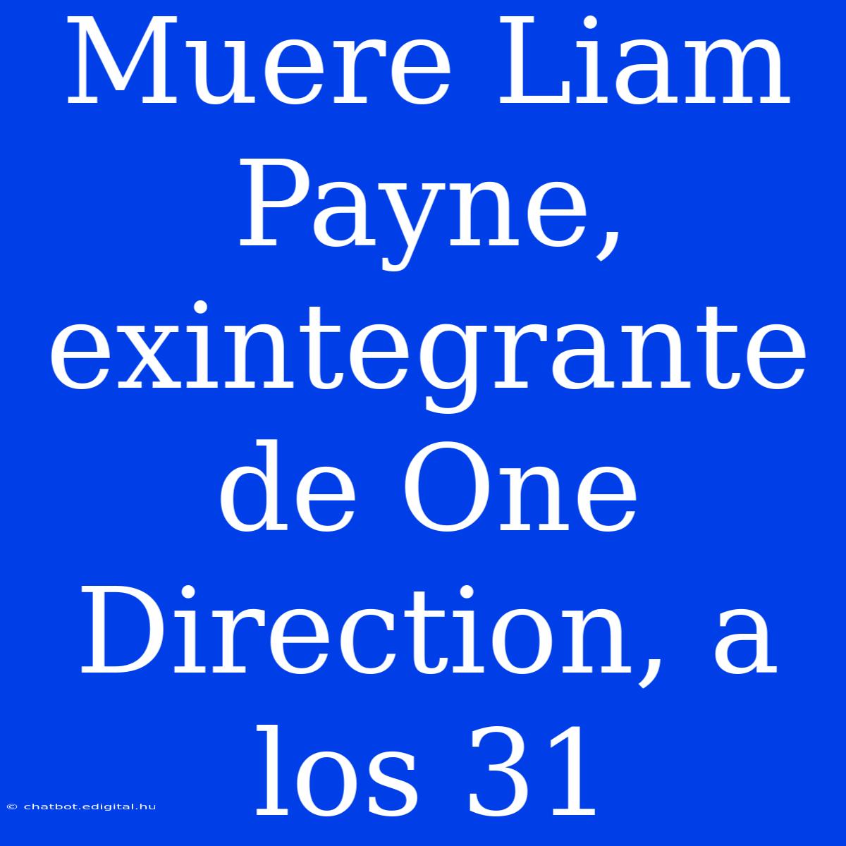 Muere Liam Payne, Exintegrante De One Direction, A Los 31