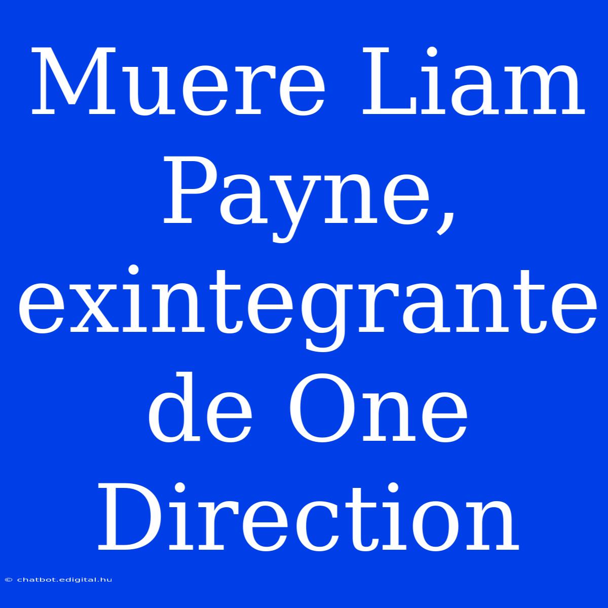 Muere Liam Payne, Exintegrante De One Direction