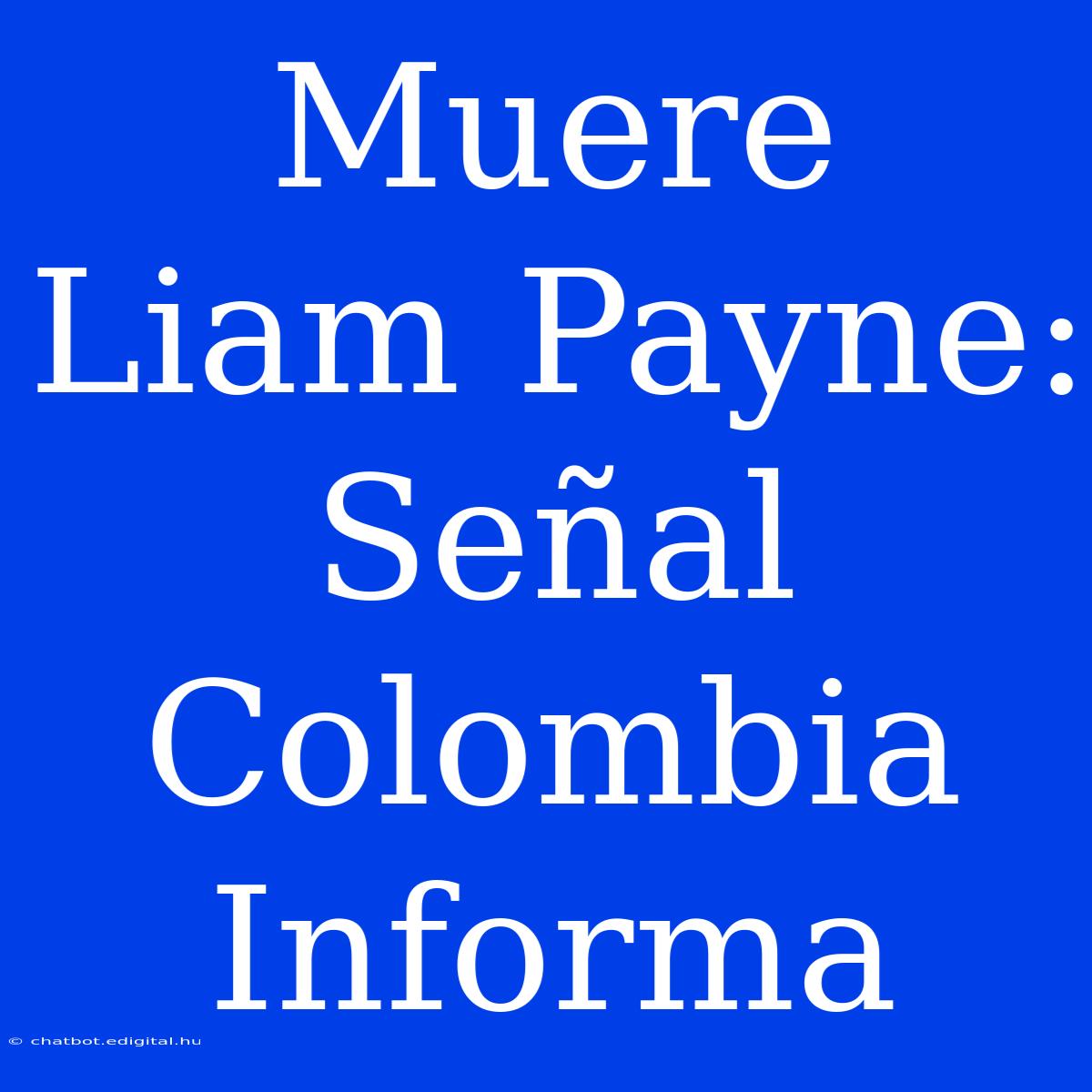 Muere Liam Payne: Señal Colombia Informa 