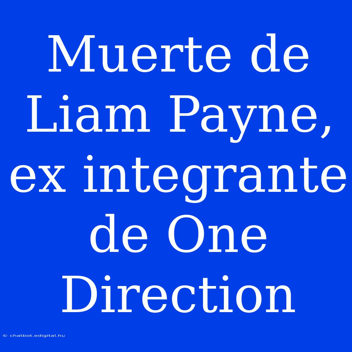 Muerte De Liam Payne, Ex Integrante De One Direction