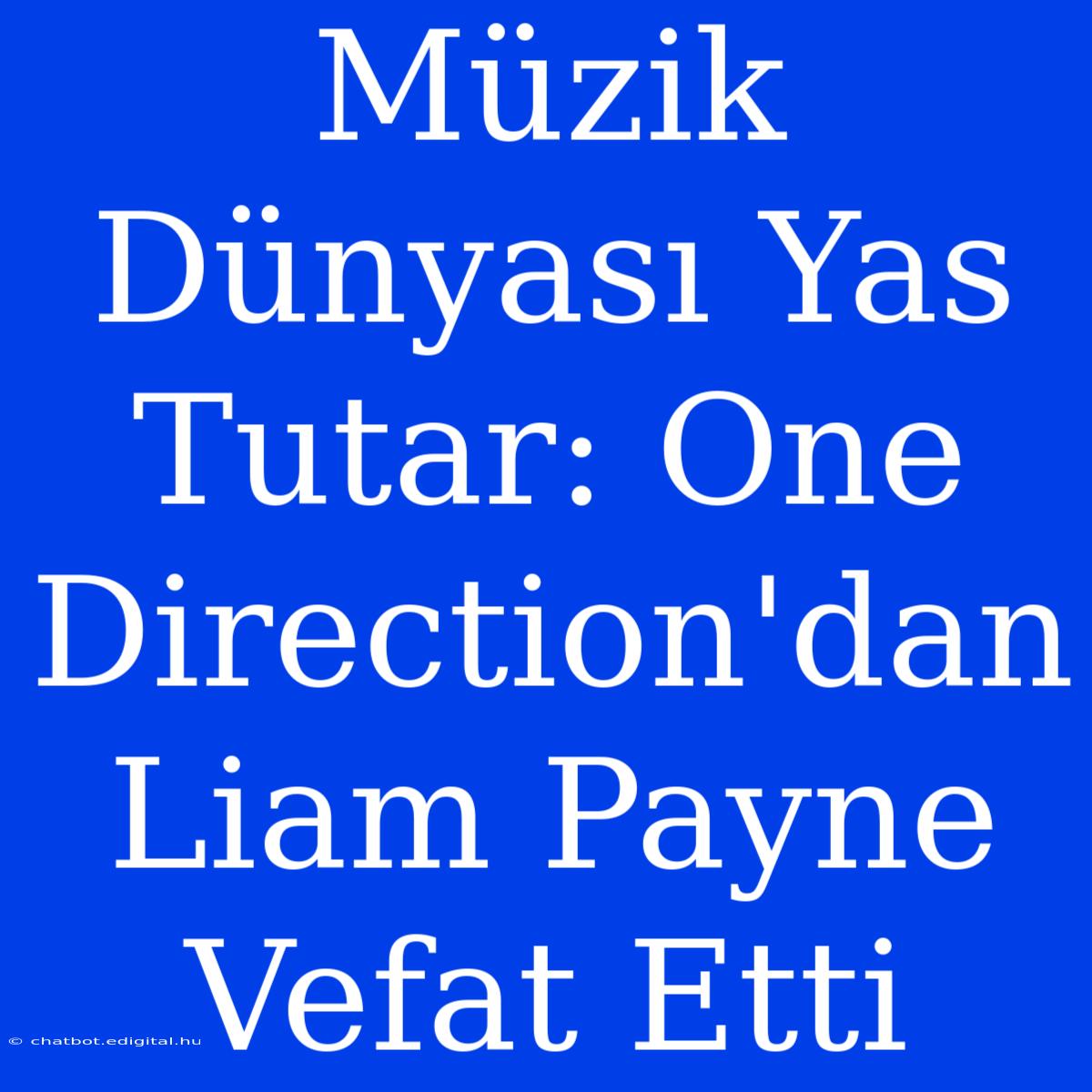 Müzik Dünyası Yas Tutar: One Direction'dan Liam Payne Vefat Etti