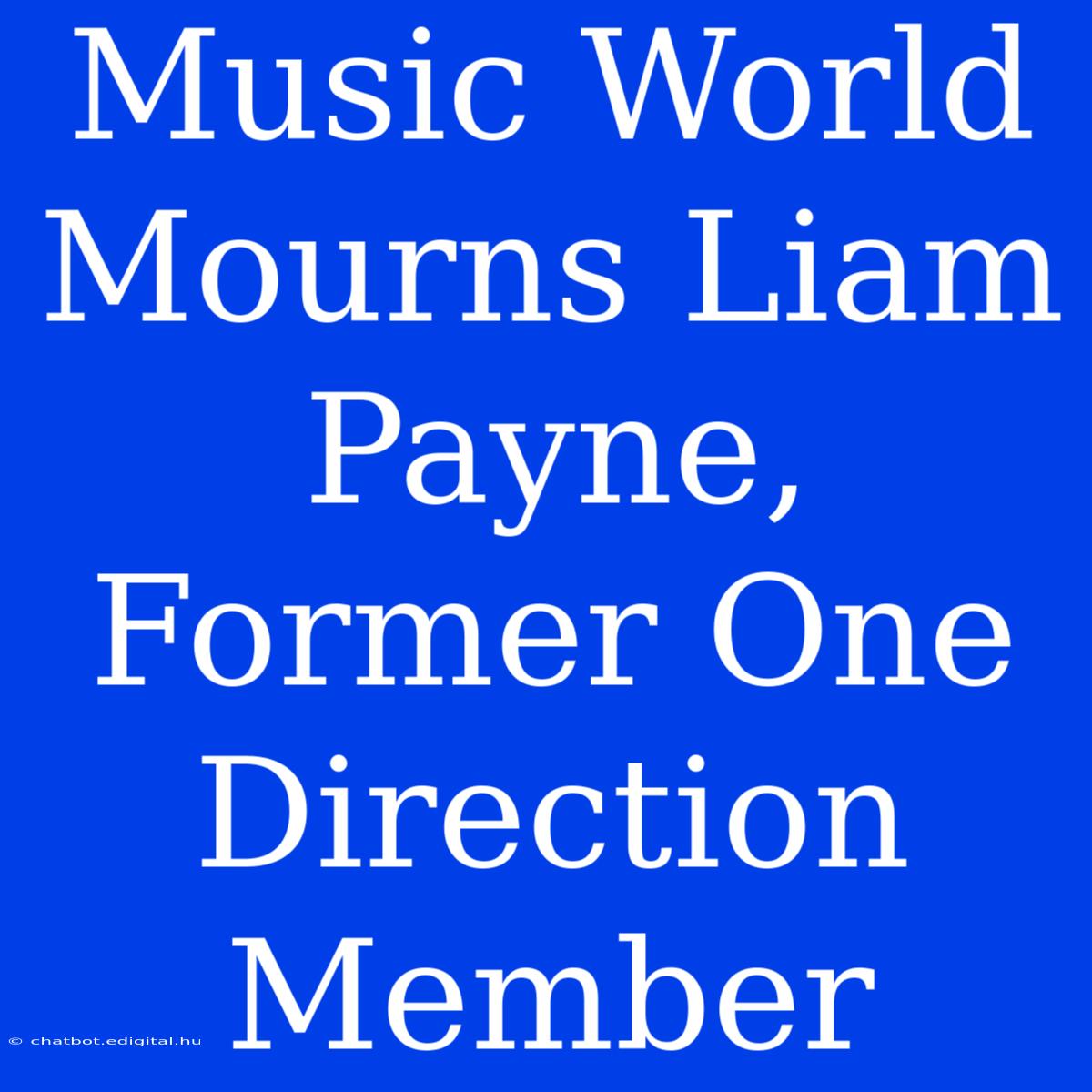 Music World Mourns Liam Payne, Former One Direction Member