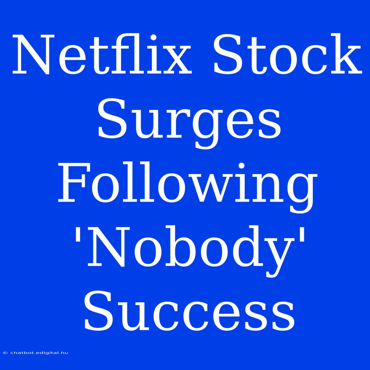 Netflix Stock Surges Following 'Nobody' Success