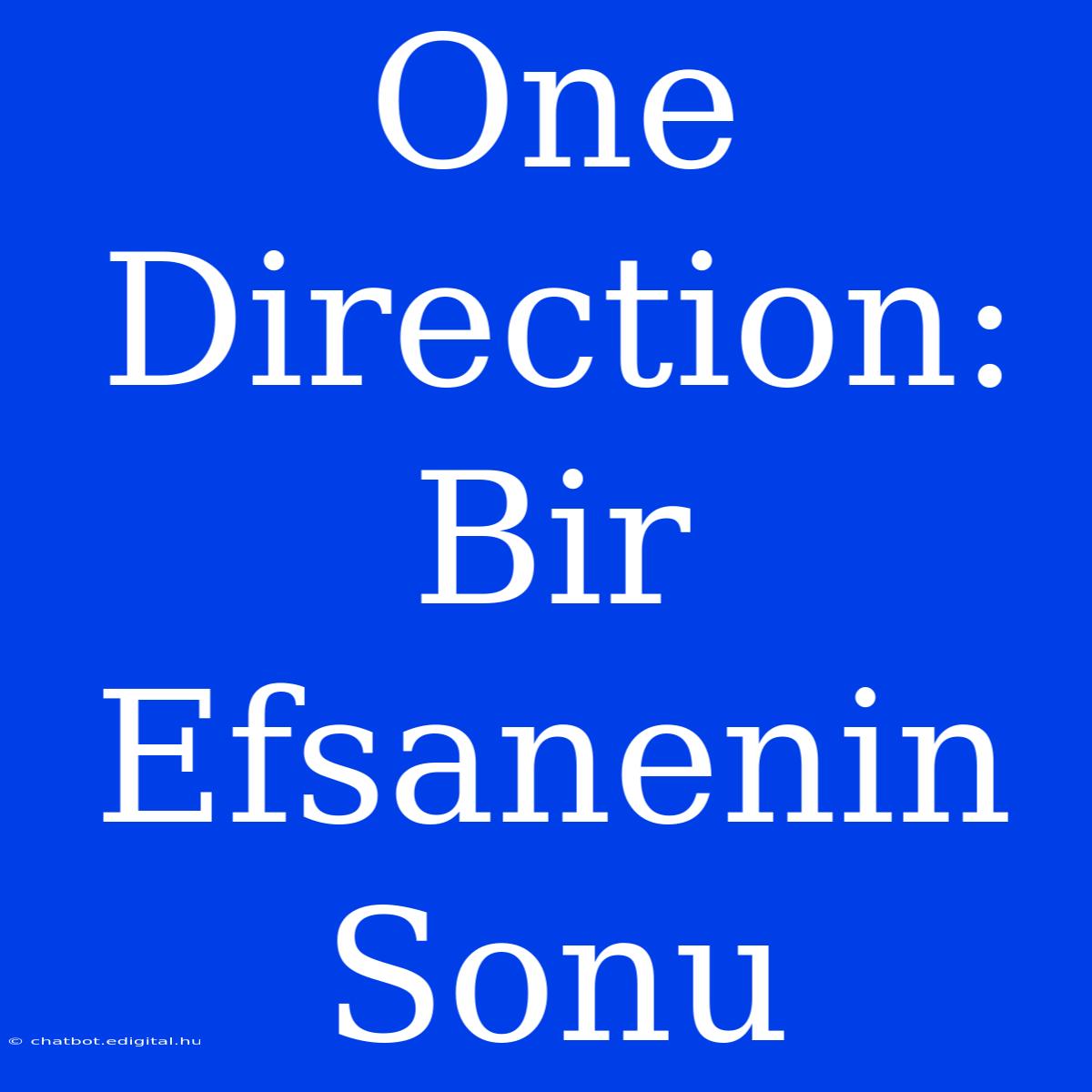 One Direction: Bir Efsanenin Sonu