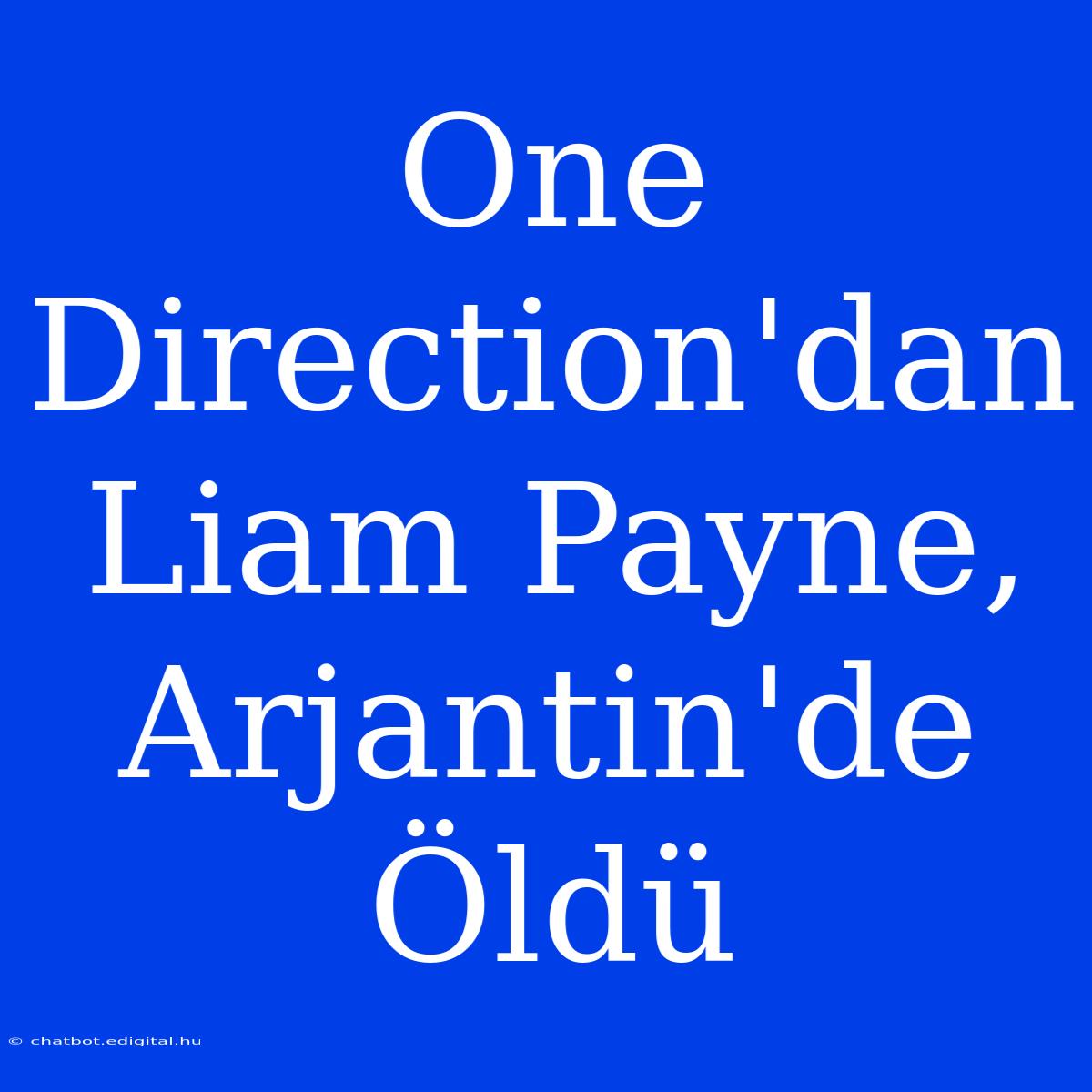 One Direction'dan Liam Payne, Arjantin'de Öldü 