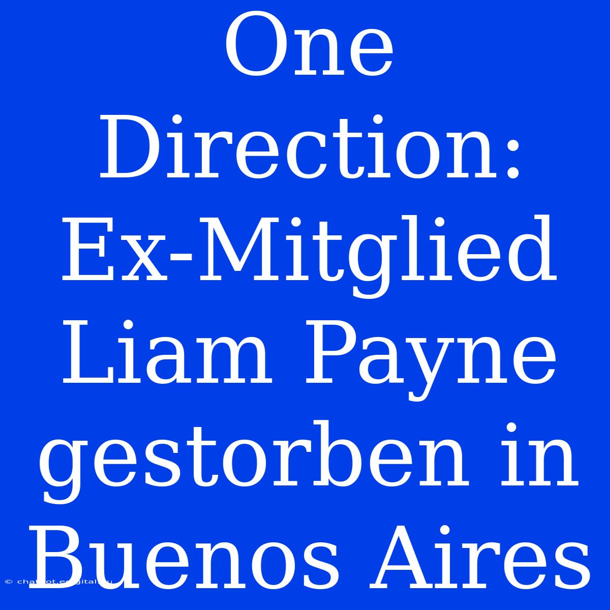 One Direction: Ex-Mitglied Liam Payne Gestorben In Buenos Aires