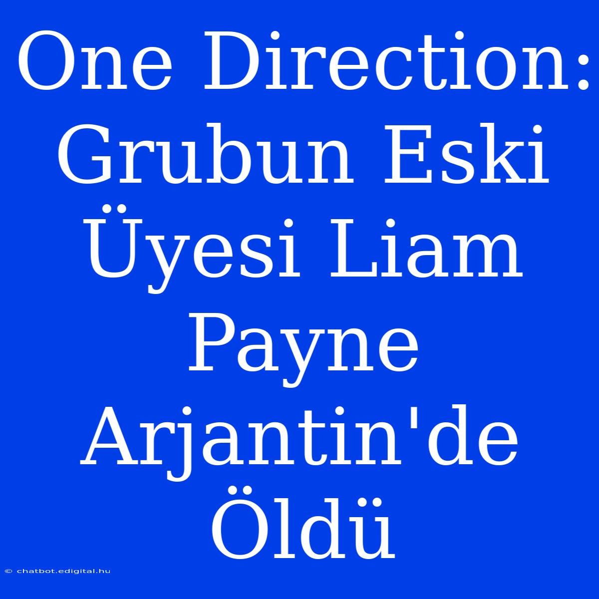 One Direction: Grubun Eski Üyesi Liam Payne Arjantin'de Öldü