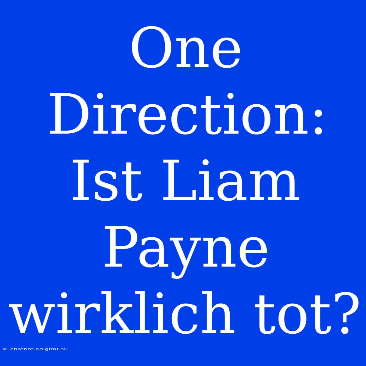 One Direction: Ist Liam Payne Wirklich Tot?