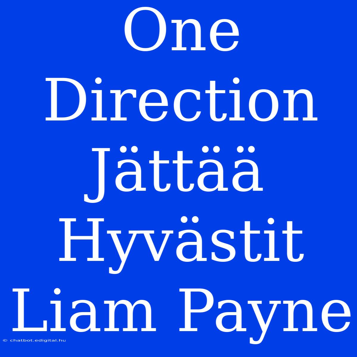 One Direction Jättää Hyvästit Liam Payne