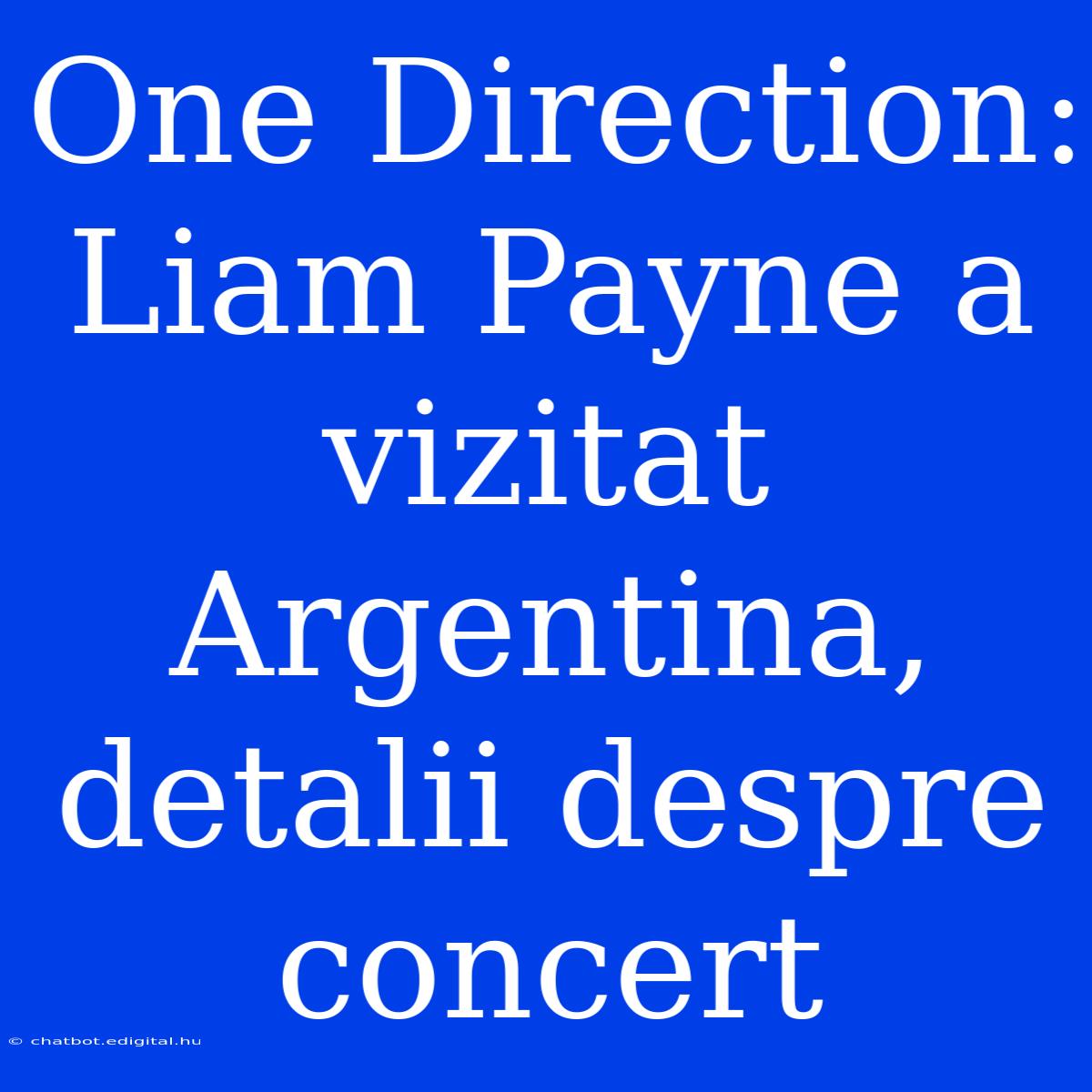 One Direction: Liam Payne A Vizitat Argentina, Detalii Despre Concert