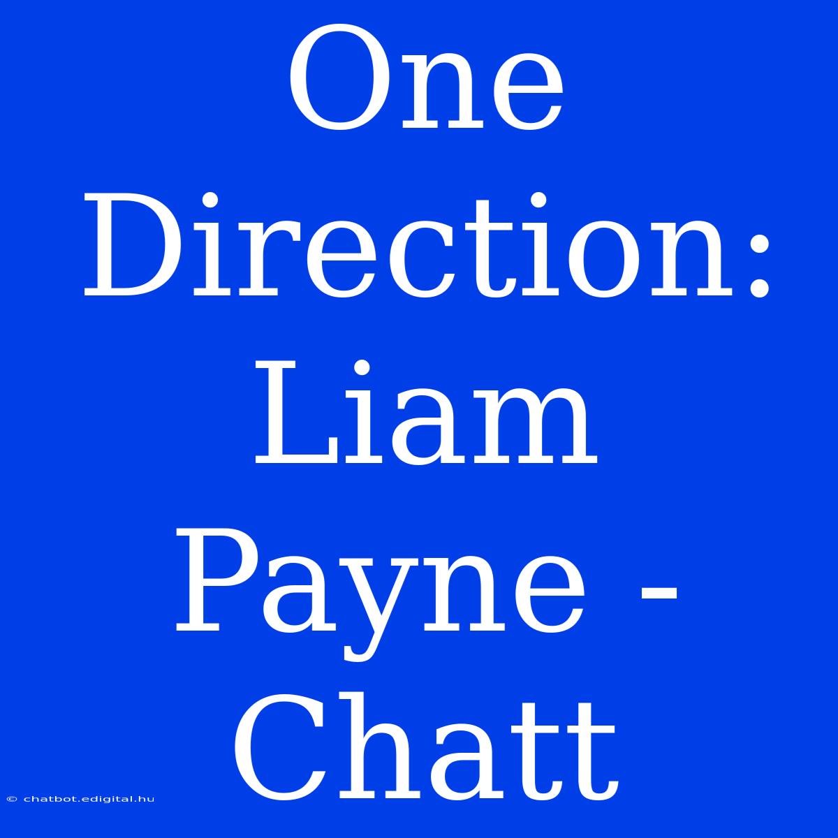 One Direction: Liam Payne - Chatt