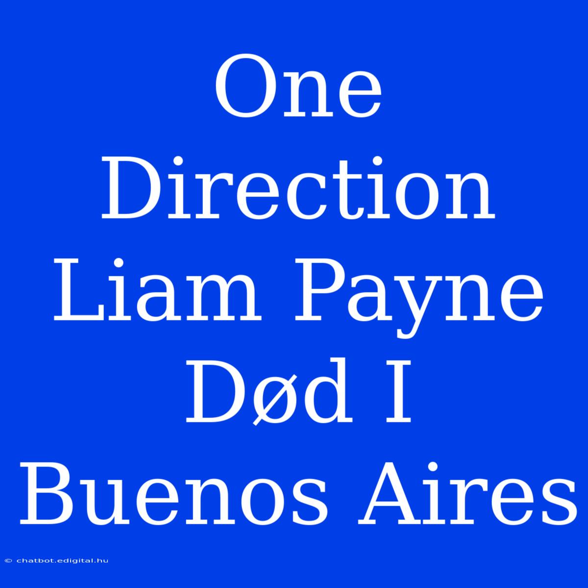 One Direction Liam Payne Død I Buenos Aires