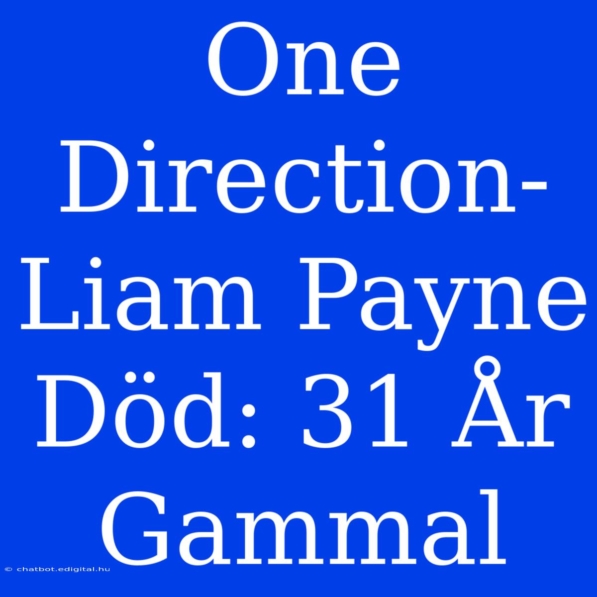 One Direction-Liam Payne Död: 31 År Gammal