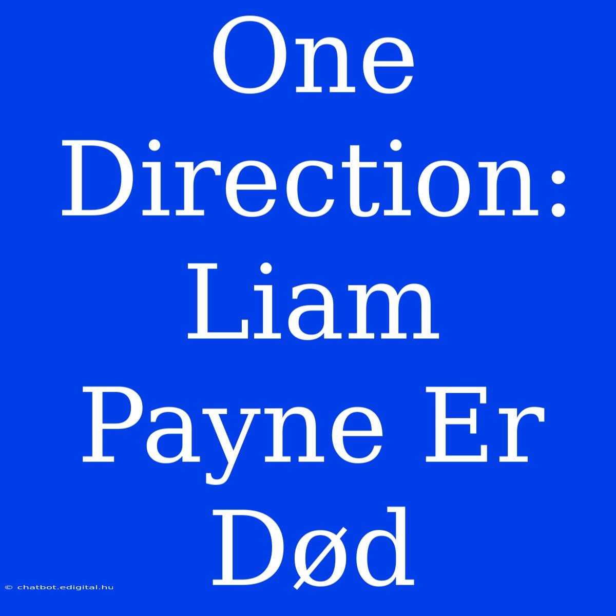 One Direction: Liam Payne Er Død