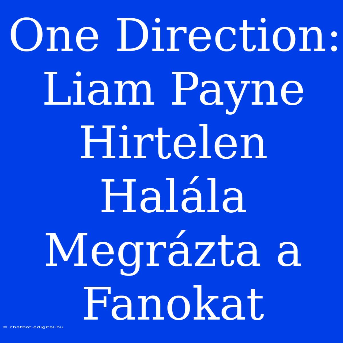 One Direction: Liam Payne Hirtelen Halála Megrázta A Fanokat