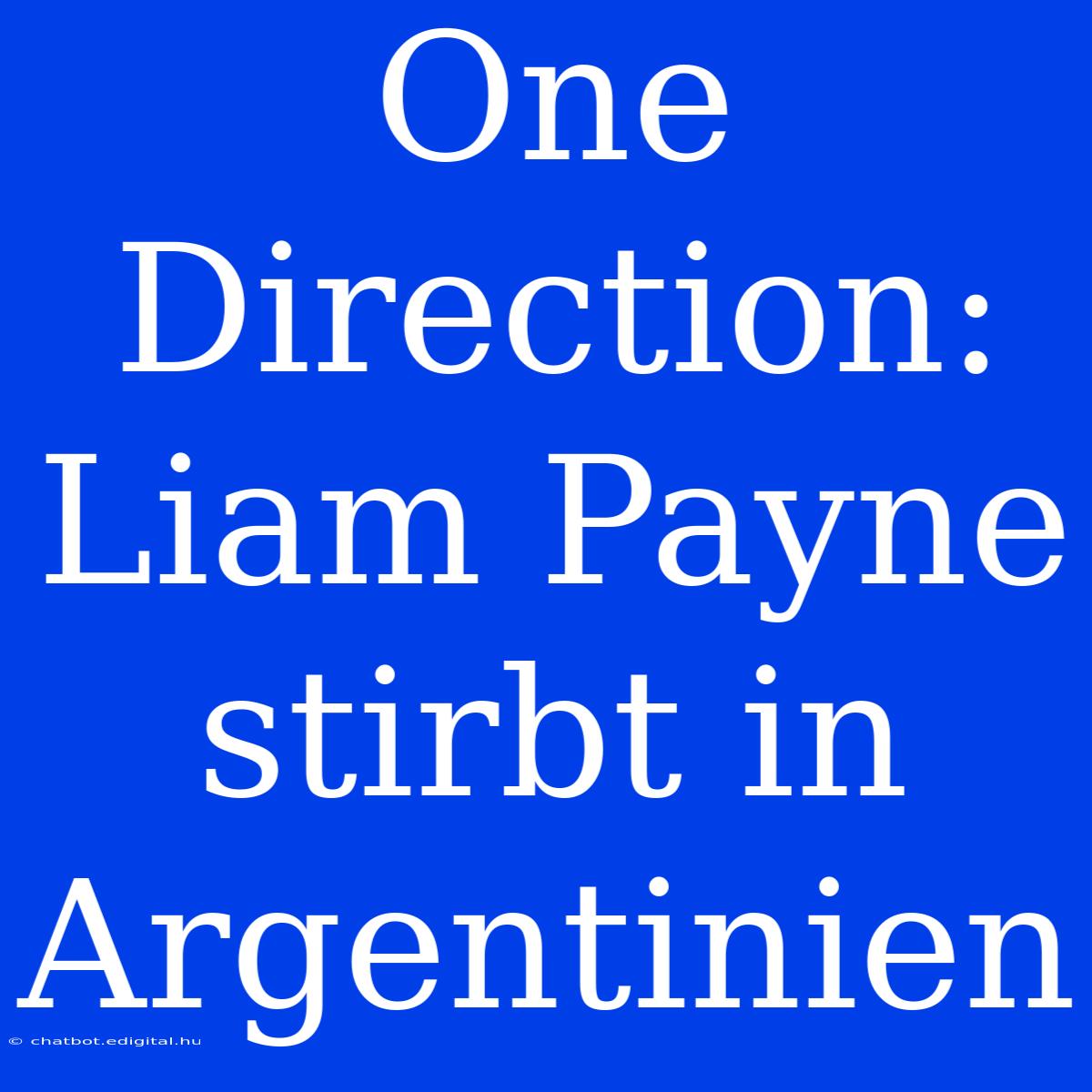 One Direction: Liam Payne Stirbt In Argentinien