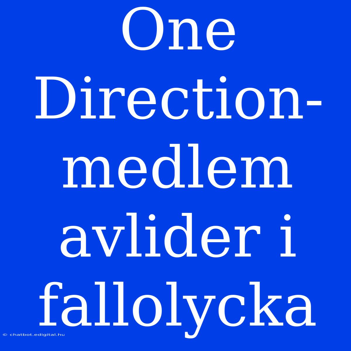 One Direction-medlem Avlider I Fallolycka