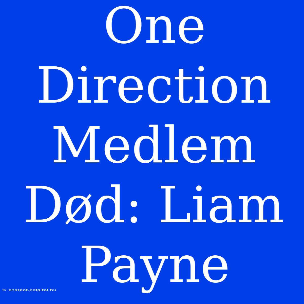 One Direction Medlem Død: Liam Payne