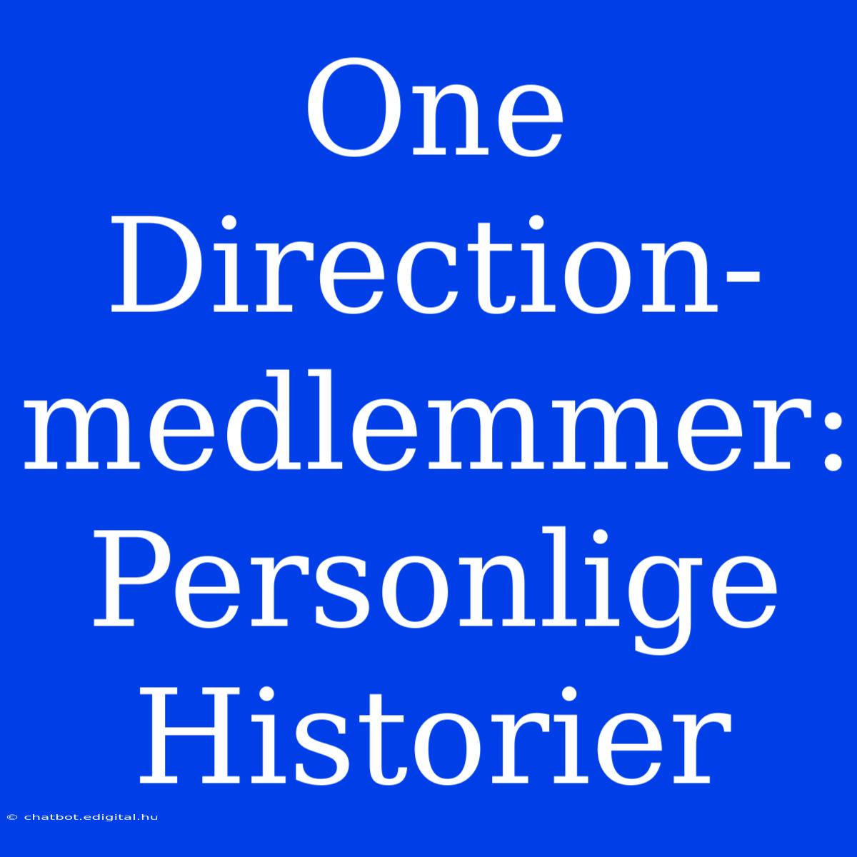 One Direction-medlemmer: Personlige Historier