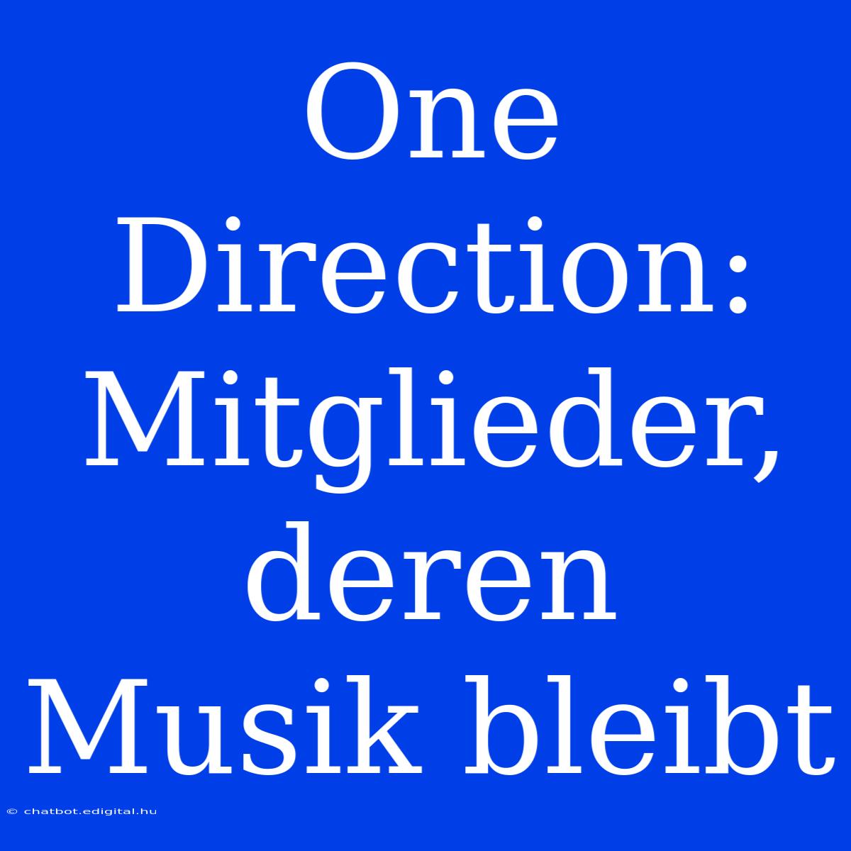 One Direction: Mitglieder, Deren Musik Bleibt