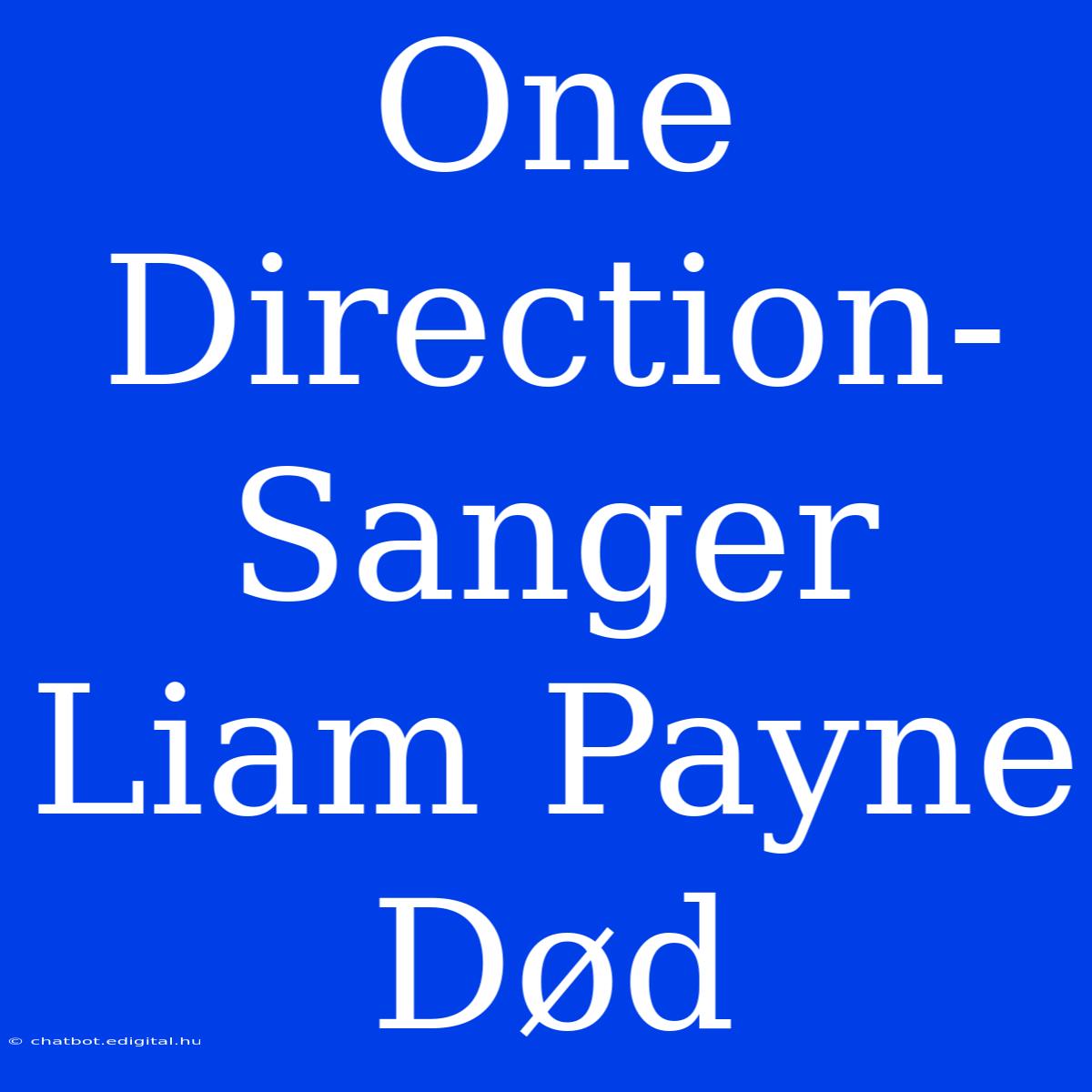 One Direction-Sanger Liam Payne Død