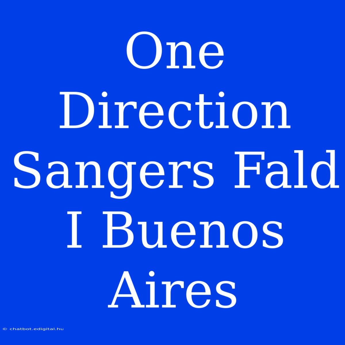 One Direction Sangers Fald I Buenos Aires