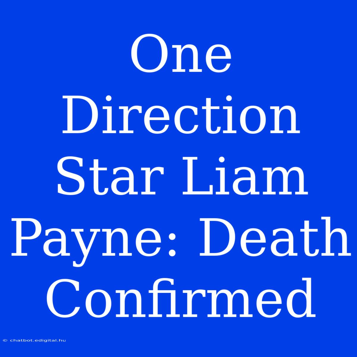 One Direction Star Liam Payne: Death Confirmed