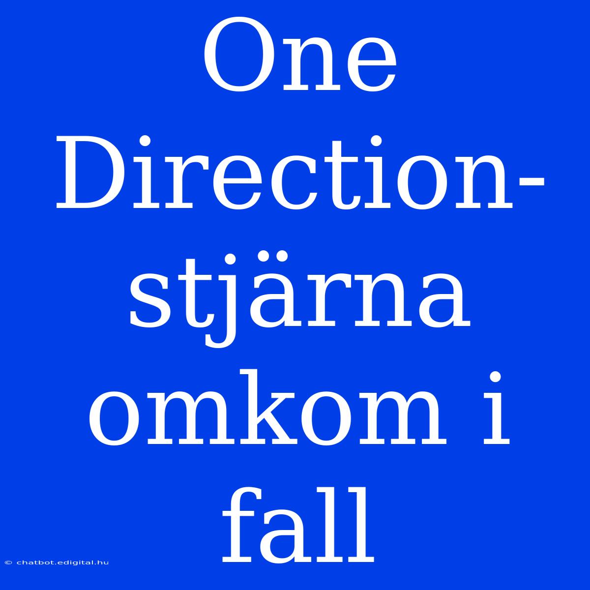 One Direction-stjärna Omkom I Fall