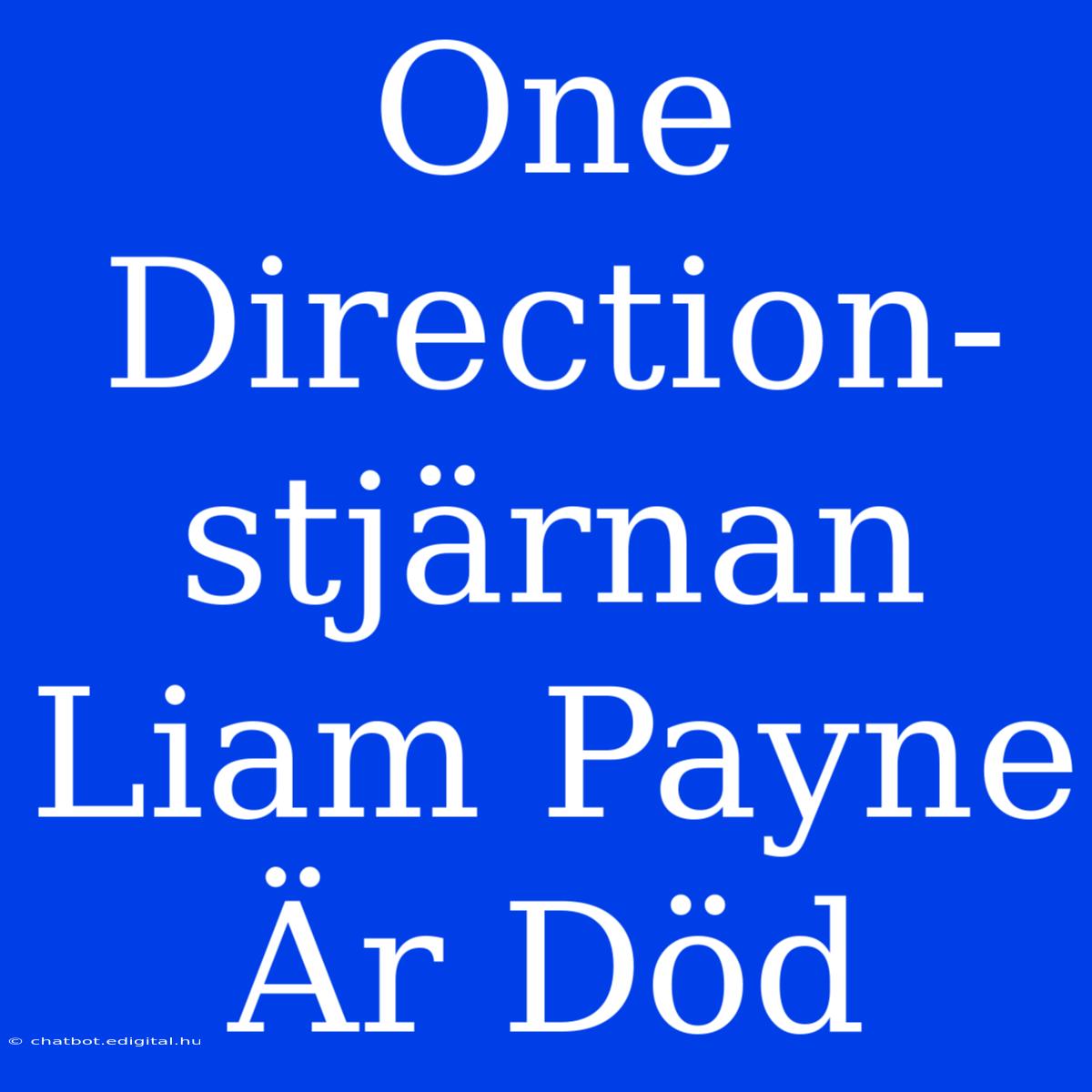 One Direction-stjärnan Liam Payne Är Död 