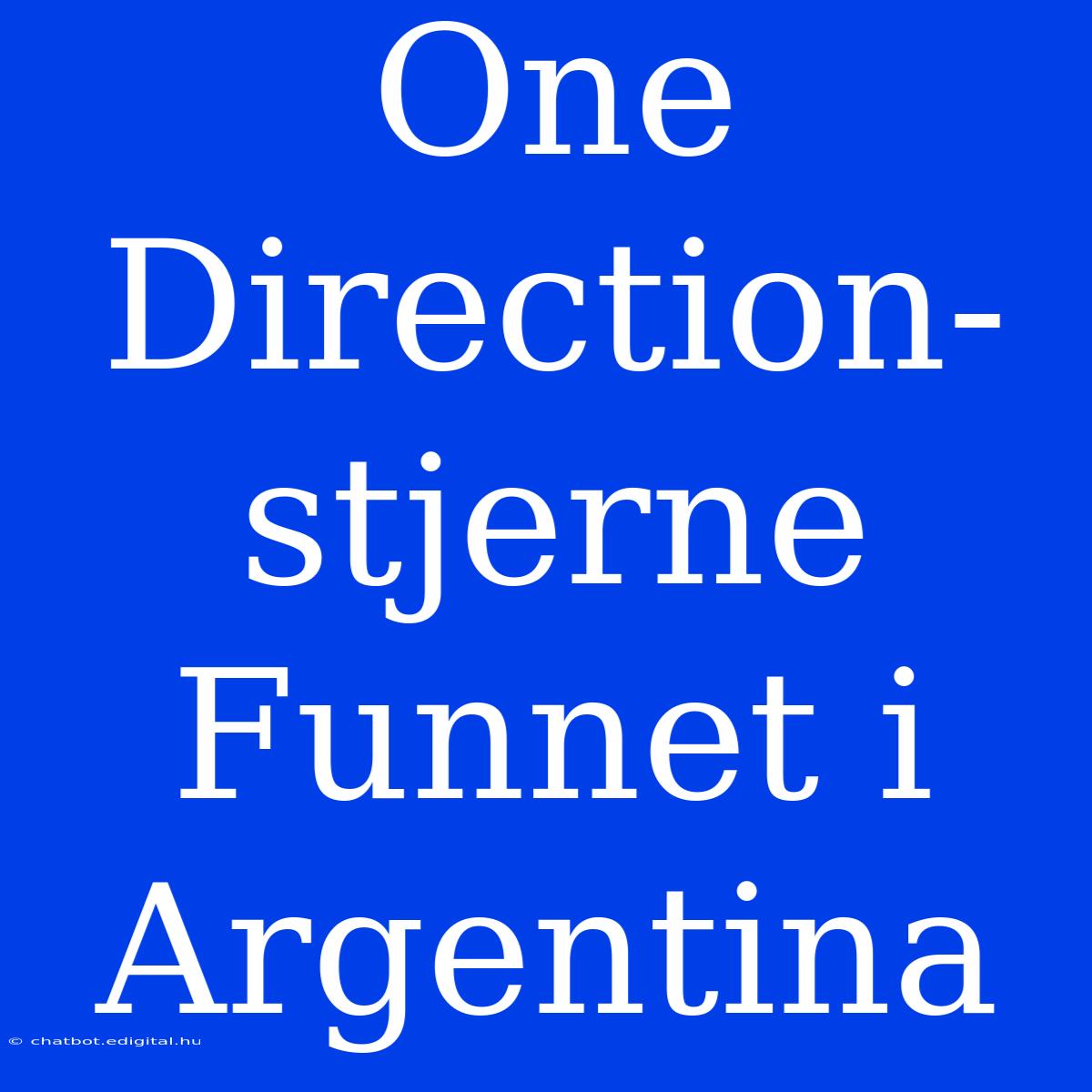 One Direction-stjerne Funnet I Argentina