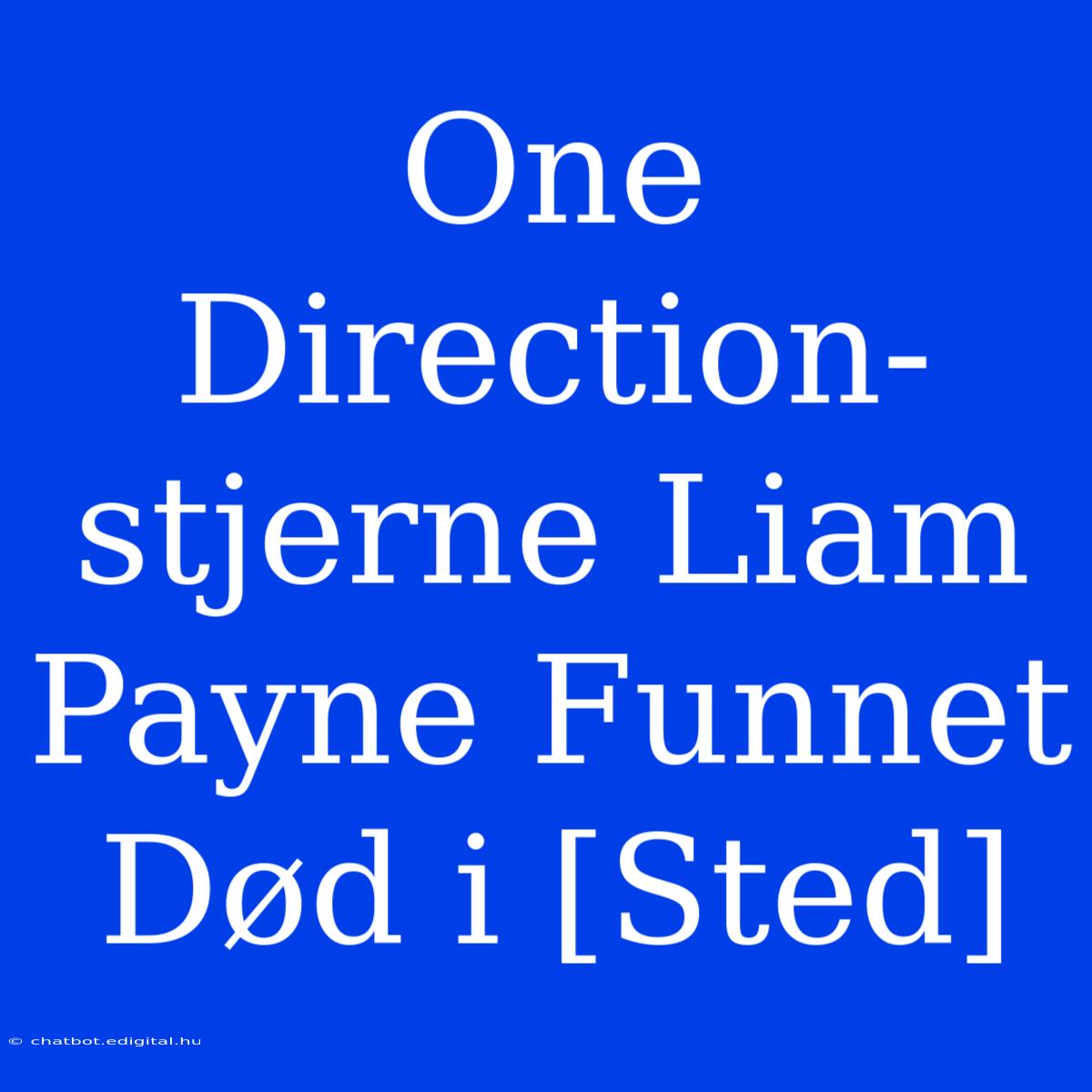 One Direction-stjerne Liam Payne Funnet Død I [Sted]