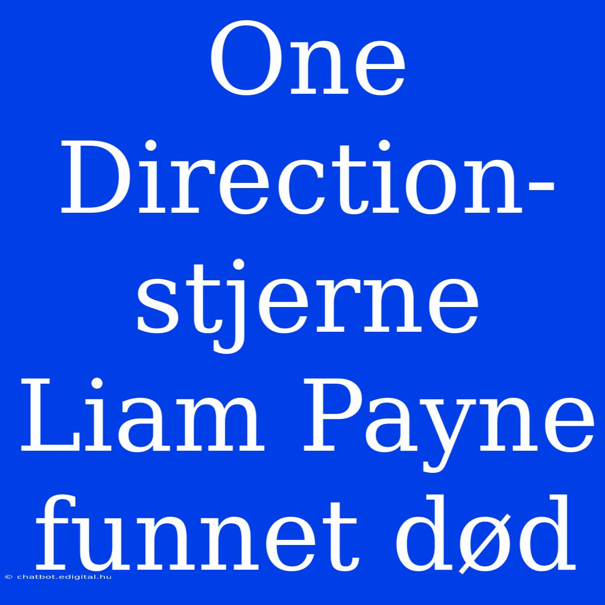 One Direction-stjerne Liam Payne Funnet Død