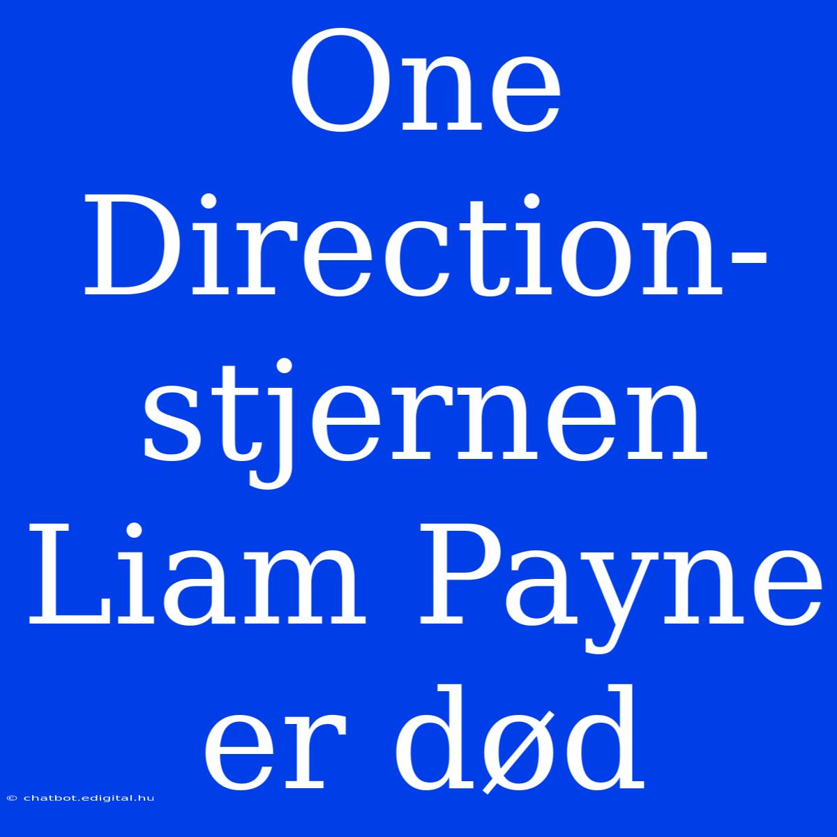 One Direction-stjernen Liam Payne Er Død