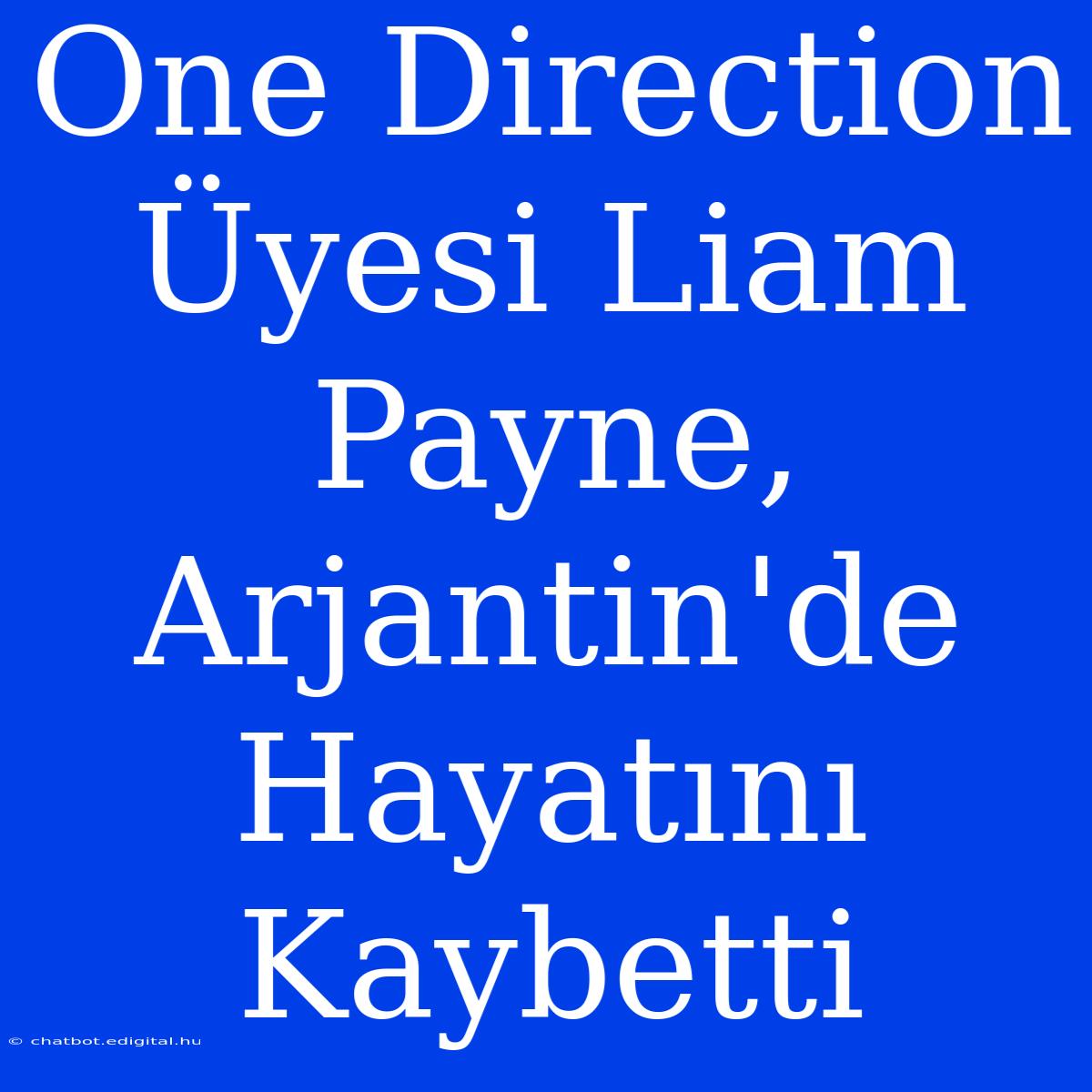 One Direction Üyesi Liam Payne, Arjantin'de Hayatını Kaybetti