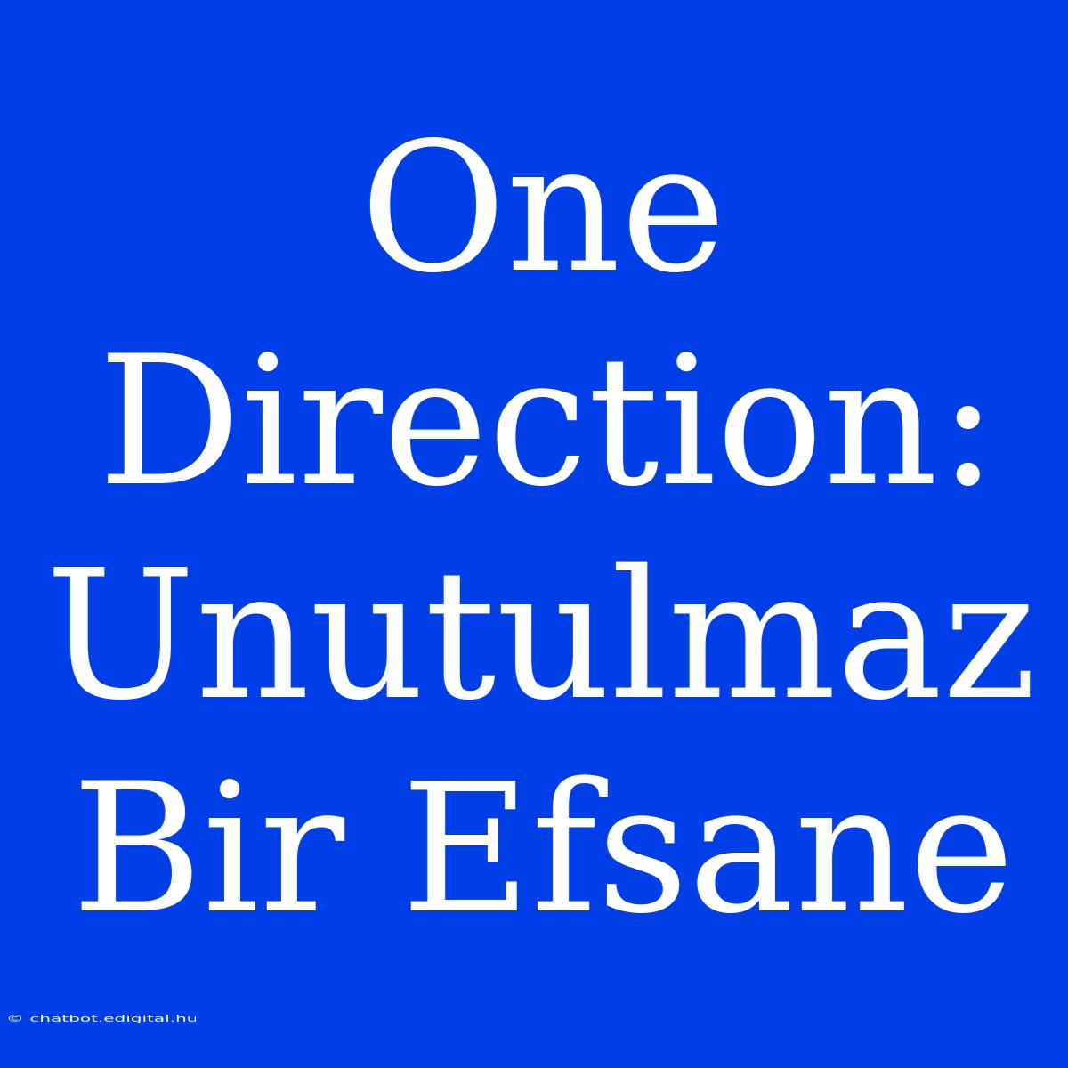 One Direction: Unutulmaz Bir Efsane