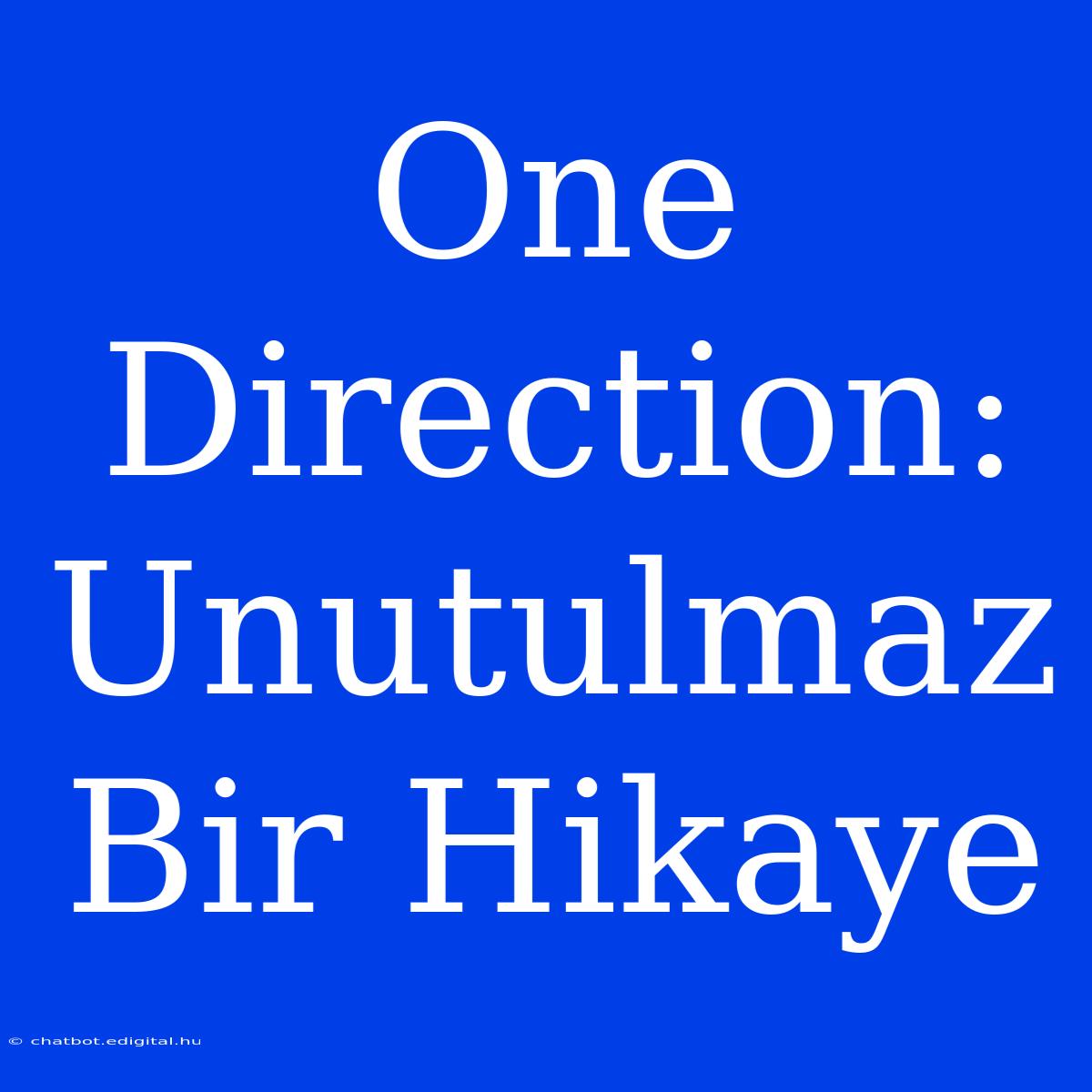 One Direction: Unutulmaz Bir Hikaye