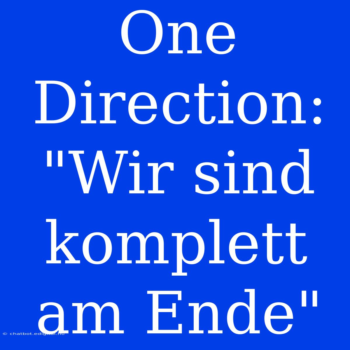 One Direction: 